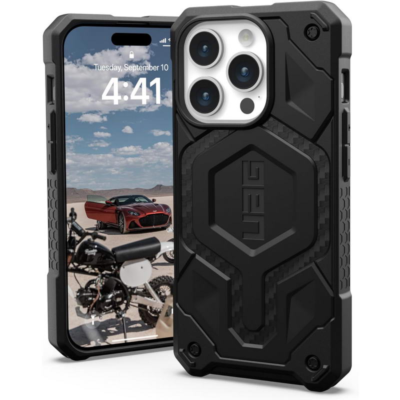 Чехол UAG для Apple iPhone 15 Pro Monarch Pro Magsafe, Carbon Fiber (114221114242) - фото 6 Чехол UAG для Apple iPhone 15 Pro Monarch Pro Magsafe, Carbon Fiber (114221114242) - фото 6