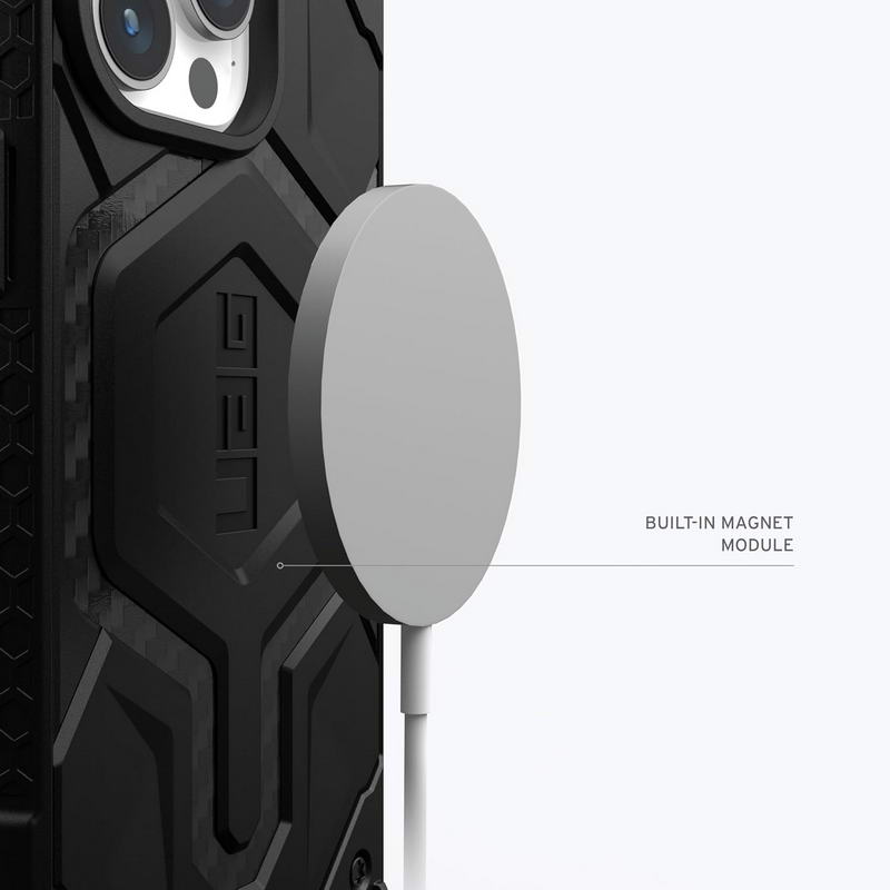 Чехол UAG для Apple iPhone 15 Pro Monarch Pro Magsafe, Carbon Fiber (114221114242) - фото 5 Чехол UAG для Apple iPhone 15 Pro Monarch Pro Magsafe, Carbon Fiber (114221114242) - фото 5