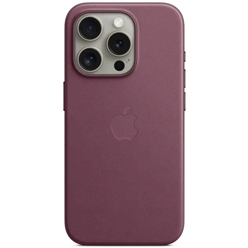 Чохол Leather Case with MagSafe iPhone 15 Pro Max Mulberry