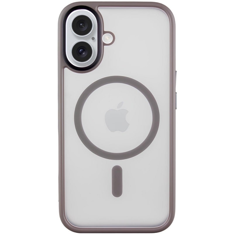 Чохол TPU+PC Metal Buttons with MagSafe Apple iPhone 16 (6.1") Gray