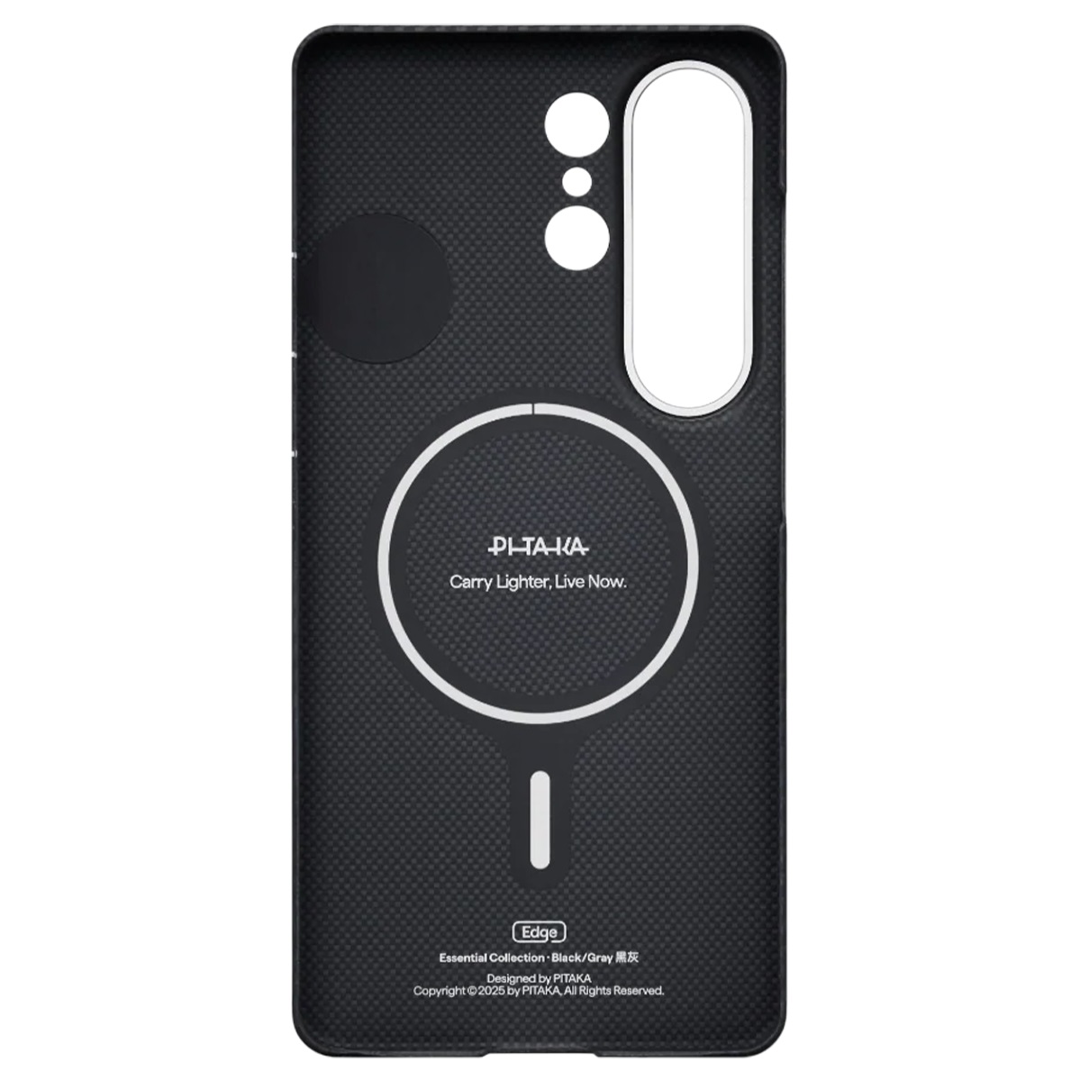 Чохол Pitaka Edge Ultra-Slim Case Classic Twill 600D Black/Grey for Samsung Galaxy S26 Ultra (KS2601U) - фото 1