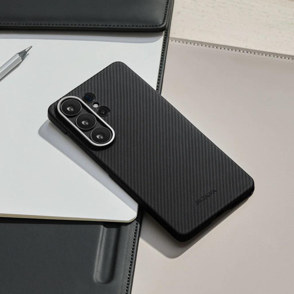 Чохол Pitaka Edge Ultra-Slim Case Classic Twill 600D Black/Grey for Samsung Galaxy S26 Ultra (KS2601U) - фото 2