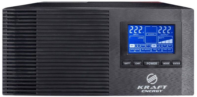 Гібридний ДБЖ/інвертор Kraft Energy KRF-AVR600VA/500W-12V