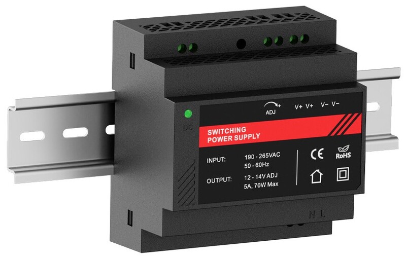 Источник бесперебойного питания Kraft PSU-1205DIN(P) с креплением на DIN-рейку - фото 1
