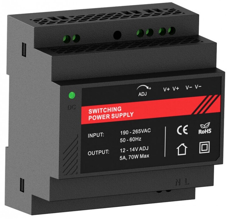 Джерело безперебійного живлення Kraft PSU-1205DIN(P) з кріпленням на DIN-рейку