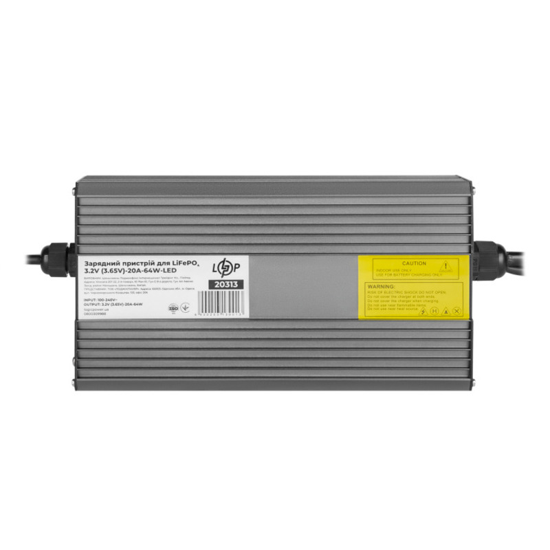 Зарядний пристрій для акумуляторів LiFePO4 LogicPower 3.2V (3.65V)-20A-64W-LED (LP20313)