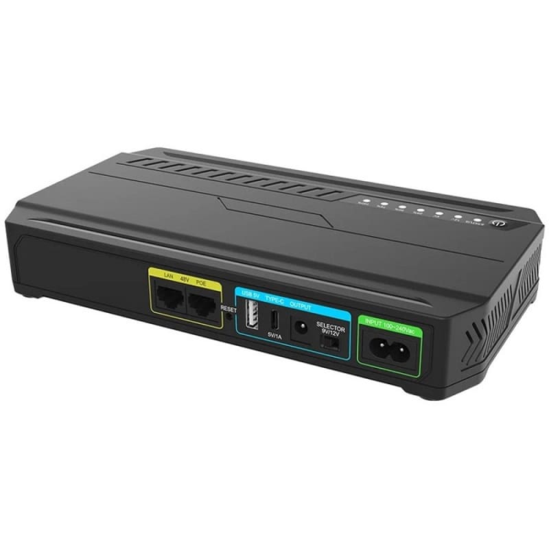 Джерело безперебійного живлення DC UPS Trinix TRX-MUPS-1848 Type-C (24000mAh LiFePo4) 5V/9V/12V/48V/PoE, LiFePo4 4*6Ah для роутера і медіаконвертера