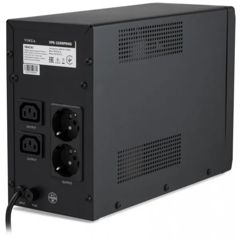 Источник бесперебойного питания Vinga LED 1200VA (VPE-1200PRM2) - фото 2 Источник бесперебойного питания Vinga LED 1200VA (VPE-1200PRM2) - фото 2