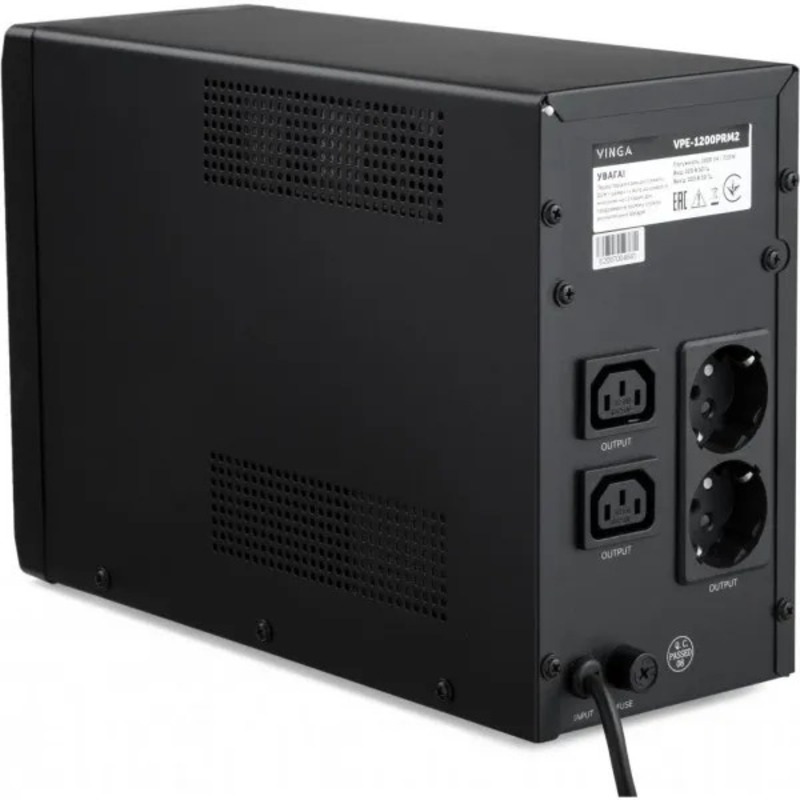 Источник бесперебойного питания Vinga LED 1200VA (VPE-1200PRM2) - фото 3 Источник бесперебойного питания Vinga LED 1200VA (VPE-1200PRM2) - фото 3