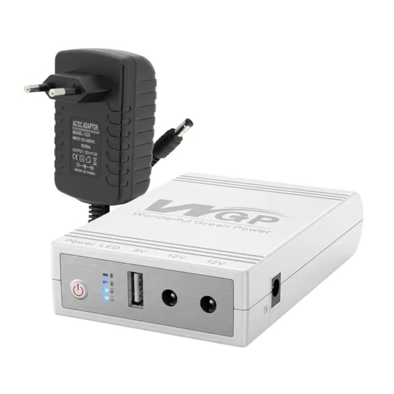 Источник бесперебойного питания Mini UPS WGP UPS103C 20000mAh 5V/12V/12V, Li-ion 4*5Ah, для роутера и оптического терминала