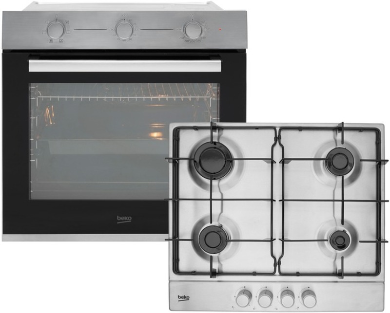 Встраиваемый духовой шкаф + варочная поверхность газовая Beko BBSE12130XD