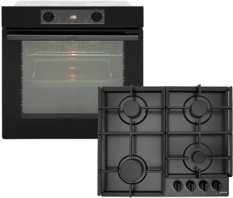 Комплект духова шафа електрична Gorenje BO6737E02BG + Варильна поверхня газова Gorenje G641EB Europe