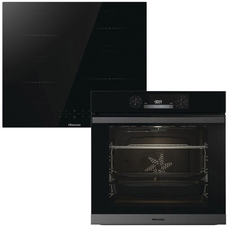 Вбудована духова шафа Hisense BSA65226AB + варильна поверхня індукційна Hisense HI6401BSC