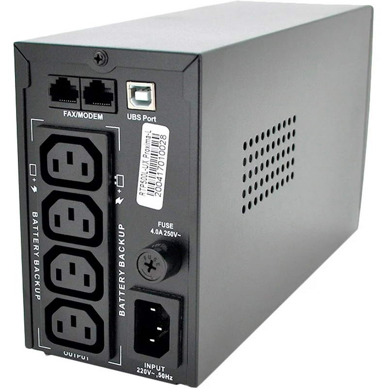 ДБЖ Ritar RTP500L-UX-IEC Proxima-L 300W, пластик (RTP500L-UX-IEC/06799) - фото 1
