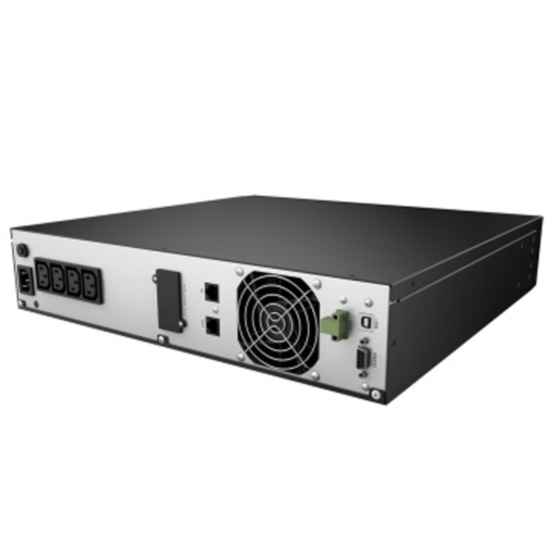 ИБП NJOY Argus 1200 (UPLI-LI120AG-CG01B), Lin.int., 4 x IEC, USB, LCD, металл - фото 1