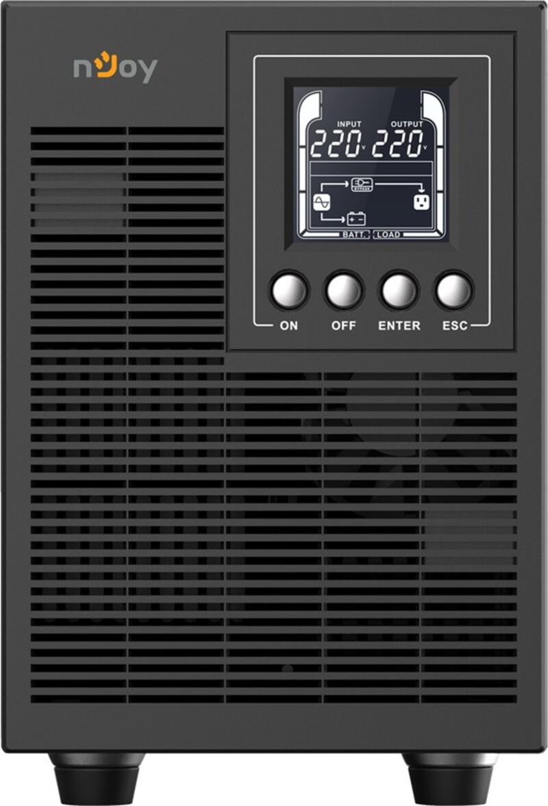 ДБЖ NJOY Echo Pro 3000 (UPOL-OL300EP-CG01B), Online, 4 x Schuko, USB, LCD, металл - фото 2