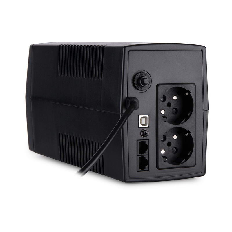 Джерело безперебійного живлення Vinga LCD 600VA plastic case with USB (VPC-600PU) - фото 1