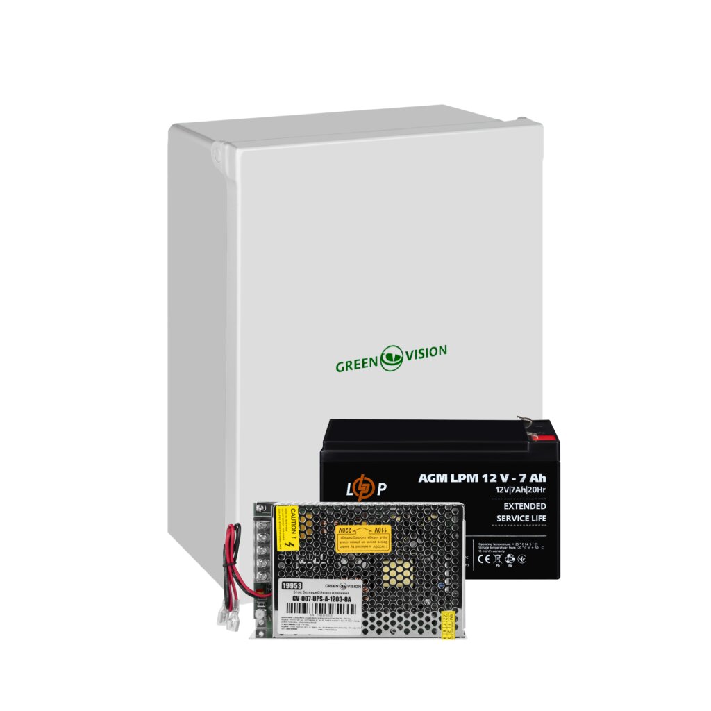 Блок безперебійного живлення у боксі LogicPower з АКБ GV-007-UPS-A-1203-8A-7Ah