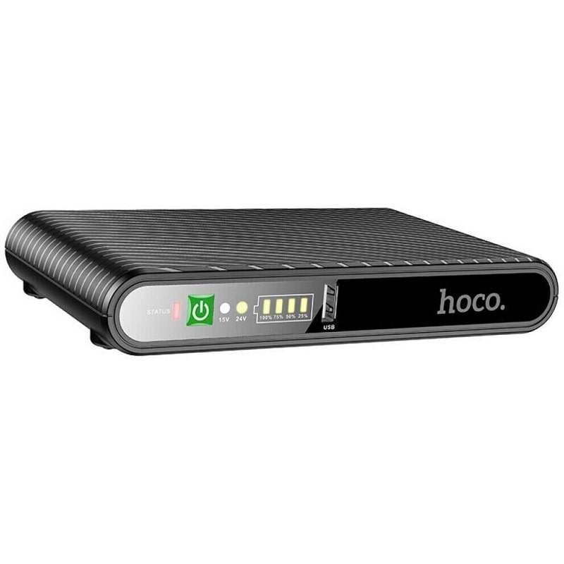 Источник бесперебойного питания Hoco DB63 Portable DC UPS для роутеров 5V/9V/12V 10000 mAh (Black)