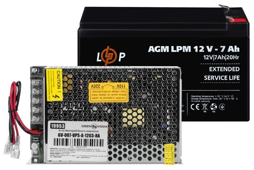 Комплект для резервного питания LogicPower GV-007-UPS-A-1203-8A-7Ah