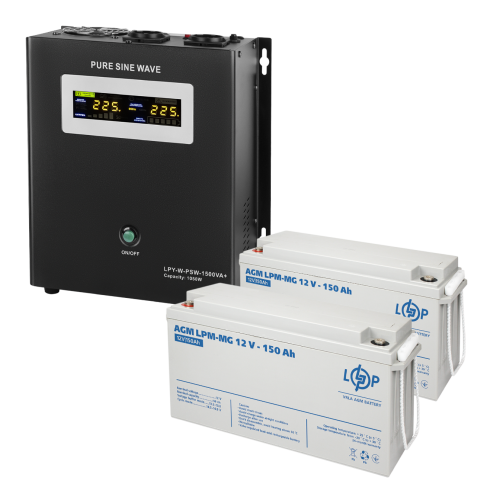 Комплект резервного живлення LogicPower W1500 + мультигелевая батарея 4140 Ватт (19810)