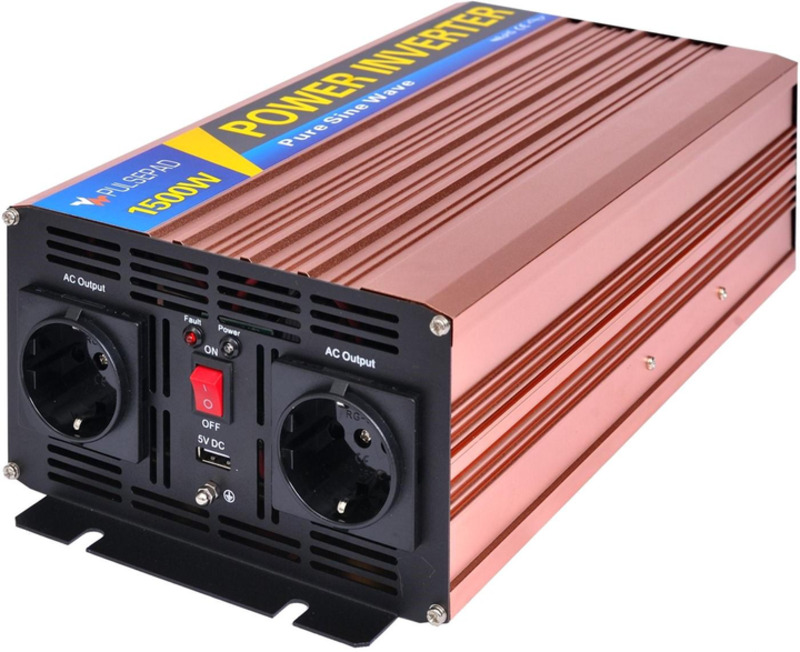 Інвертор Pulsepad PSW-1500 12V 1500W PURE SINE WAVE