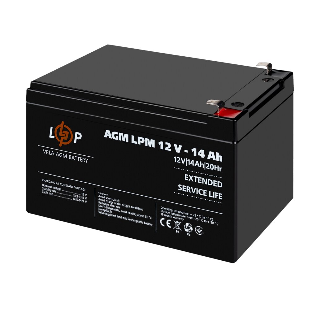 Акумулятор для ДБЖ LogicPower LPM 12В 14Аг (4161) - фото 1 Акумулятор для ДБЖ LogicPower LPM 12В 14Аг (4161) - фото 1