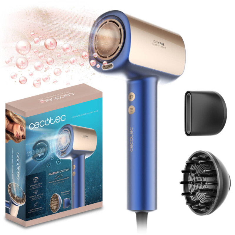 Фен Cecotec DryGlam Nano Plasma Blue (A01_EU01_101439) - фото 3 Фен Cecotec DryGlam Nano Plasma Blue (A01_EU01_101439) - фото 3