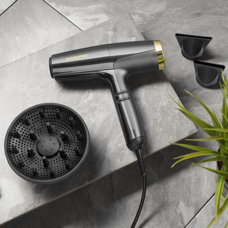 Фен Babyliss Pro Falco Grey&Gold BAB8550E - фото 10