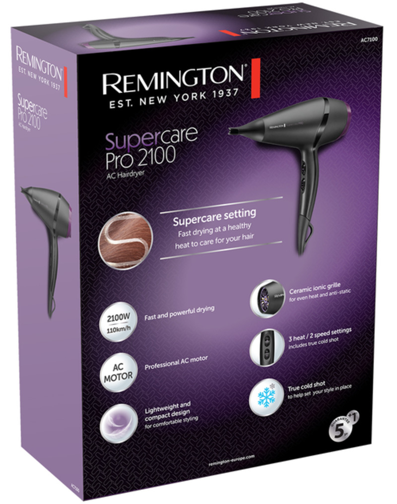 Фен Remington AC7100 Supercare PRO 2100 AC motor Europe - фото 8 Фен Remington AC7100 Supercare PRO 2100 AC motor Europe - фото 8