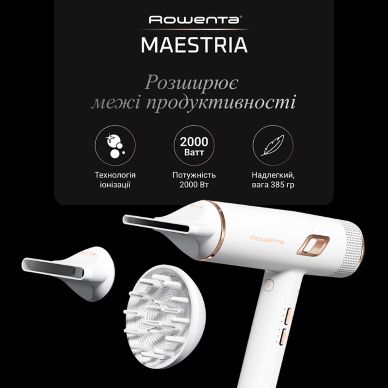 Фен Rowenta Ultimate Experience Maestria CV9910F3 Europe - фото 2 Фен Rowenta Ultimate Experience Maestria CV9910F3 Europe - фото 2