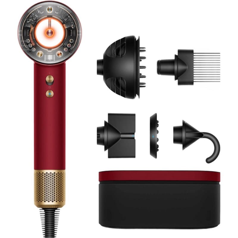 Фен Dyson Supersonic HD16 Nural Straight+Wavy Red Velvet/Gold (493117-01)