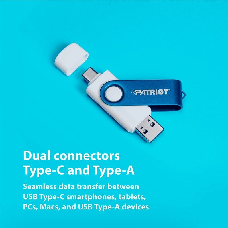Флеш-накопитель Patriot USB 3.2 Gen 1 Xporter X550 256GB Type-A+C (PS256GX550AAD) - фото 2