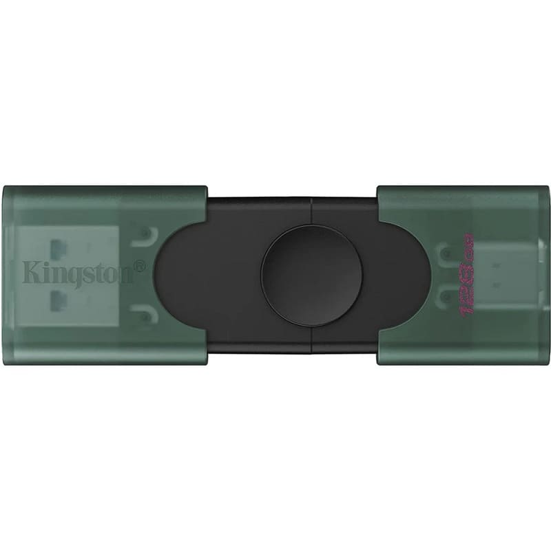 Флеш-накопитель Kingston 128GB DataTraveler DuoG2 USB-A + USB-C 3.2 Gen1 Black/Green (DTDEG2/128GB)