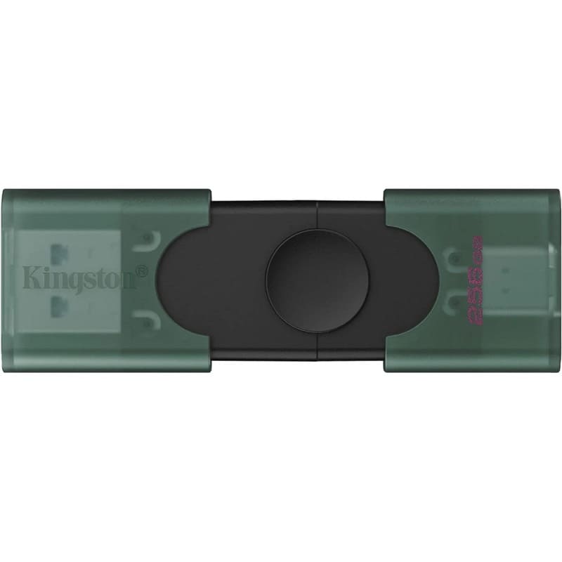 Флеш-накопитель Kingston 256GB DataTraveler DuoG2 USB-A + USB-C 3.2 Gen 1 Black/Green (DTDEG2/256GB)