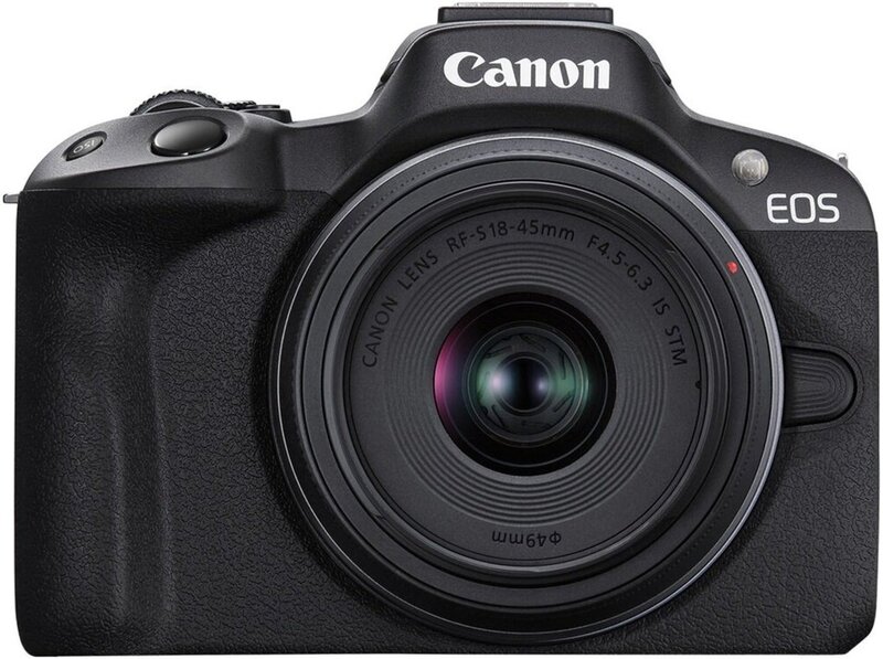 Бездзеркальний фотоапарат Canon EOS R50 + RF-S 18-45 IS STM Black Creator Kit (5811C036)