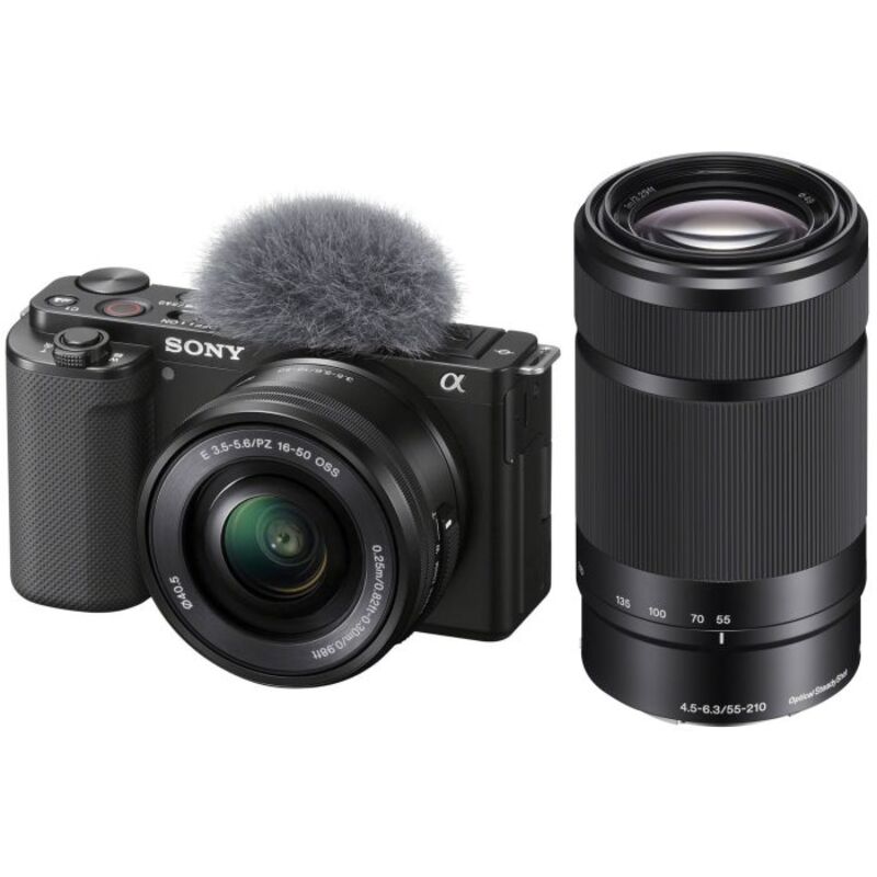 Бездзеркальний фотоапарат Sony ZV-E10 kit (16-50mm + 55-210mm) Black