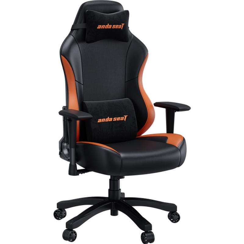 Крісло ігрове Anda Seat Luna Color Size L Black/Orange PVC (AD18-48-BO-PV) - фото 3
