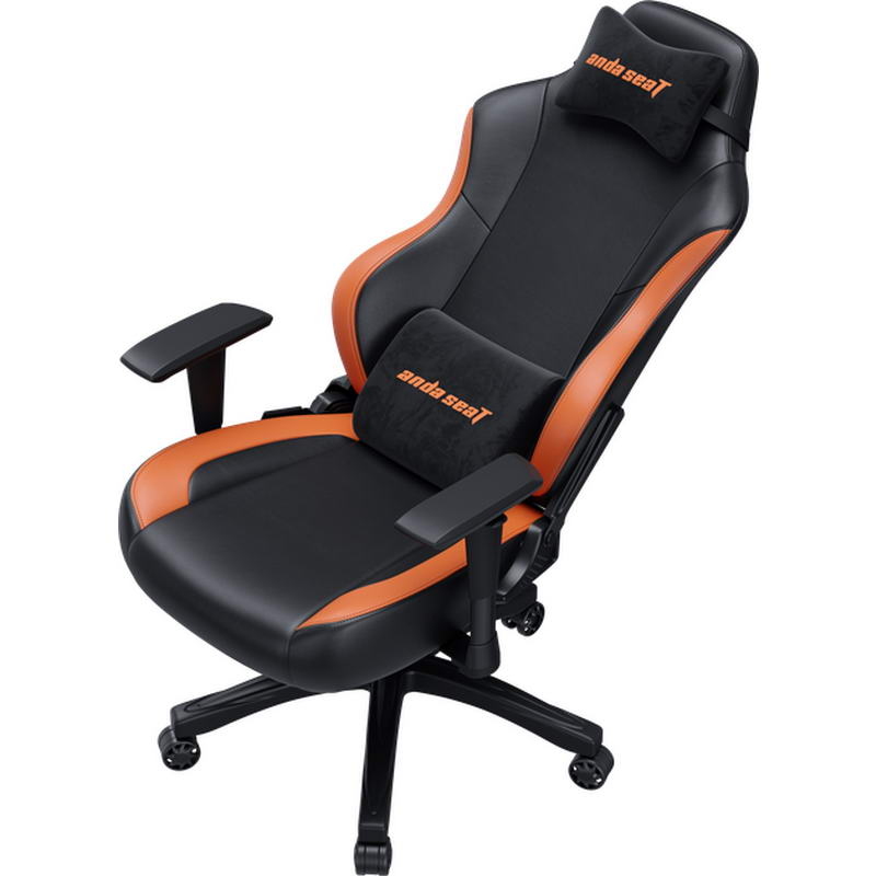 Крісло ігрове Anda Seat Luna Color Size L Black/Orange PVC (AD18-48-BO-PV) - фото 1