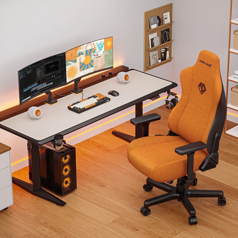 Геймерское кресло Anda Seat Kaiser 3E XL Orange Fabric (AD23YC-XL-09-O-CF-O01) - фото 4