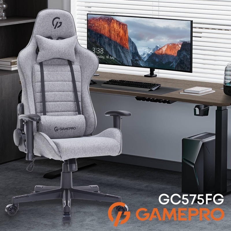 Геймерське крісло GamePro GC575FB Size L Fabric Gray - фото 4 Геймерське крісло GamePro GC575FB Size L Fabric Gray - фото 4
