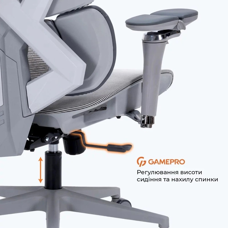 Геймерське крісло GamePro EDGE GC820MG Grey - фото 3