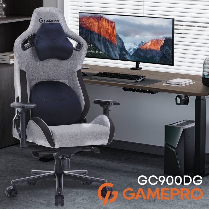 Кресло для геймеров GamePro GC900DG Size XL Fabric Dark Grey - фото 4
