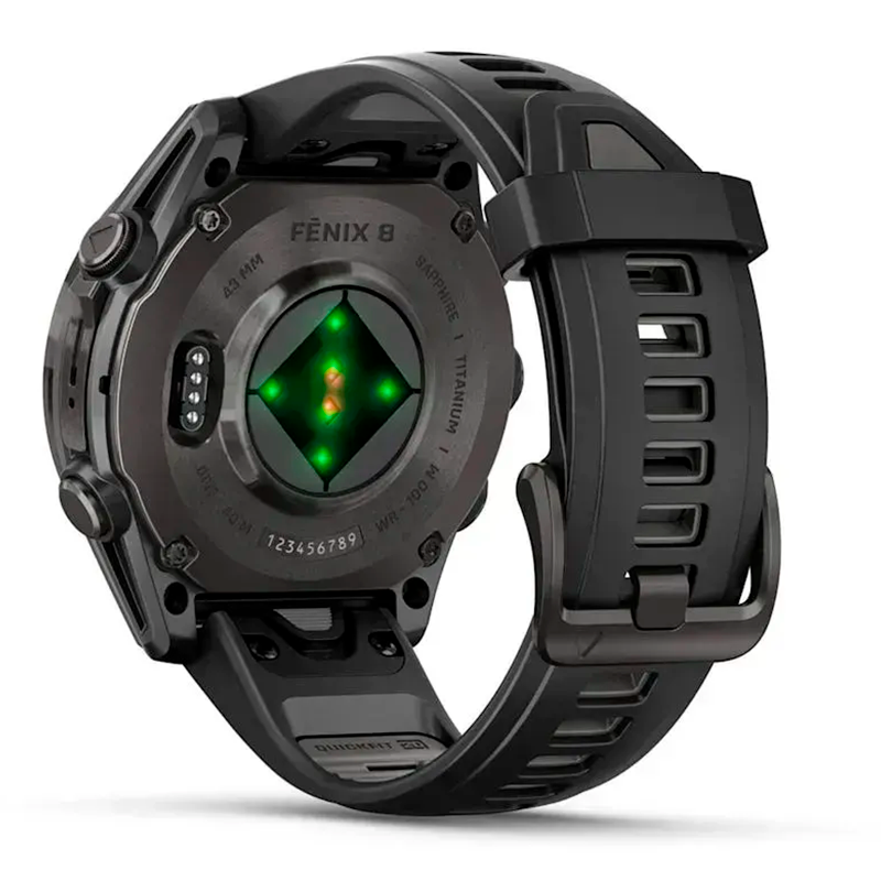 Смарт-годинник Garmin Fenix 8 43mm AMOLED Sapphire Carbon Gray DLC Titanium with Black Silicone (010-02903-28) - фото 3 Смарт-годинник Garmin Fenix 8 43mm AMOLED Sapphire Carbon Gray DLC Titanium with Black Silicone (010-02903-28) - фото 3
