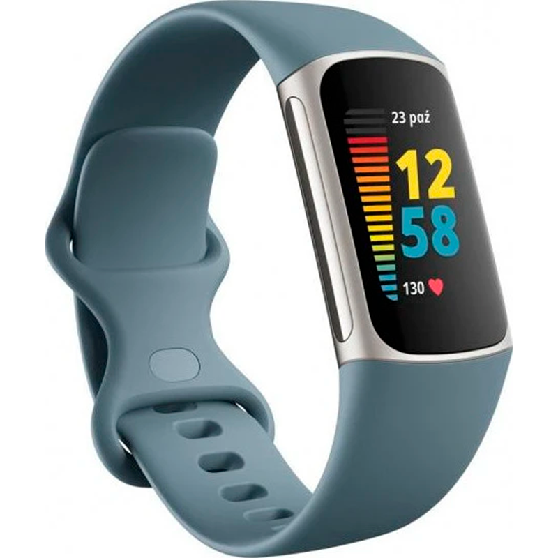 Fitbit Charge 5 Steel Blue/Platinum Stainless Steel (FB421SRBU)