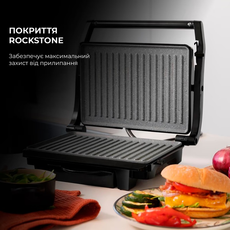 Гриль Cecotec Rock'nGrill Dark 1000 (CCTC-03000) - фото 2