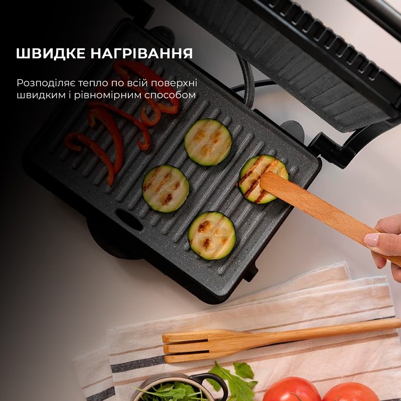 Гриль Cecotec Rock'nGrill Dark 1000 (CCTC-03000) - фото 3