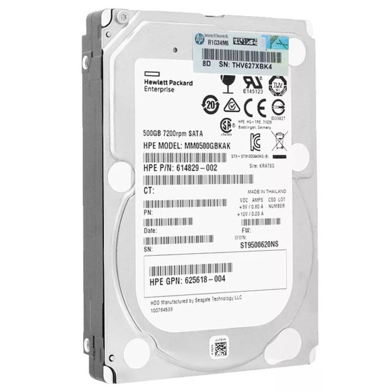 Накопичувач HDD SATA 500GB HP 7200rpm 64MB (MM0500GBKAK) з перехідником на 3.5 дюйми - фото 1 Накопичувач HDD SATA 500GB HP 7200rpm 64MB (MM0500GBKAK) з перехідником на 3.5 дюйми - фото 1