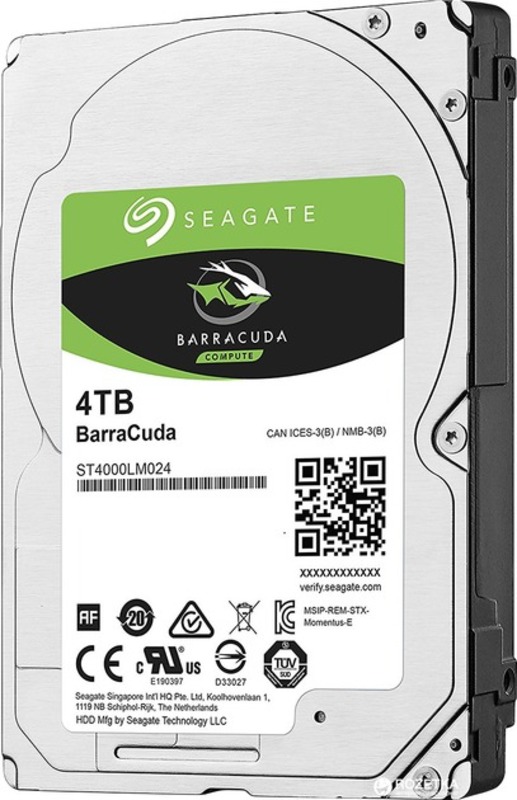 Накопитель HDD 2.5" SATA 4.0TB Seagate BarraCuda 5400rpm 128MB (ST4000LM024) - фото 1