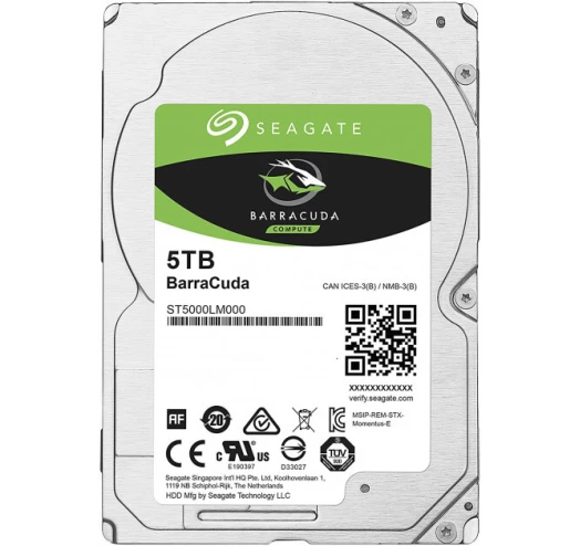 Жорсткий диск HDD 2.5" SATA 5.0TB Seagate BarraCuda 5400rpm 128MB (ST5000LM000)
